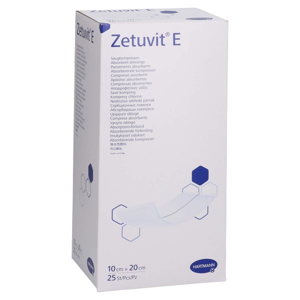 Zetuvit E Saugkompressen steril 10x20 cm 25 St