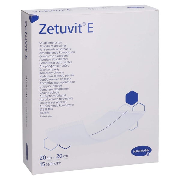 Zetuvit E Saugkompressen steril 20x20 cm 15 St