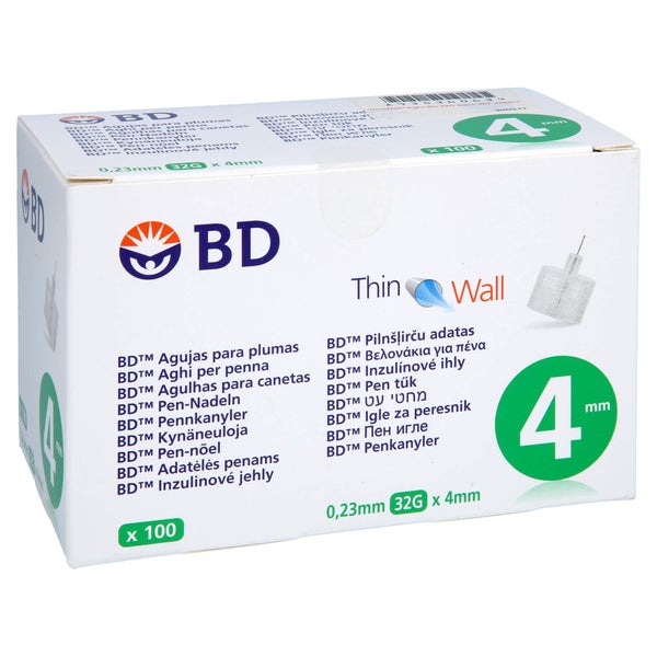 BD THIN Wall Pen-Nadeln 0,23 32 Gx4 mm 100 St