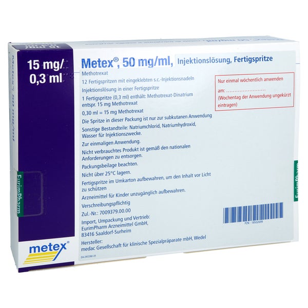 METEX FS 15 mg (50mg/ml) Inj.-Lösung Fertigspr. 12 St