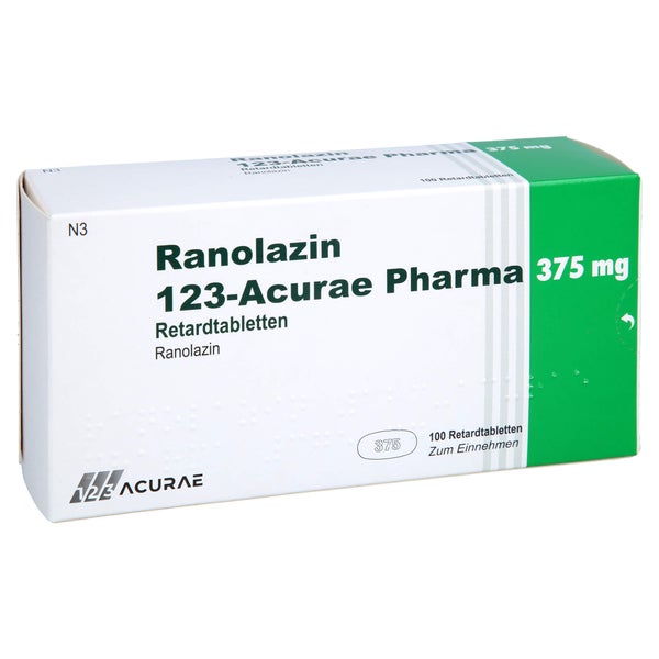 Ranolazin 123-acurae Pharma 375 mg Retar 100 St