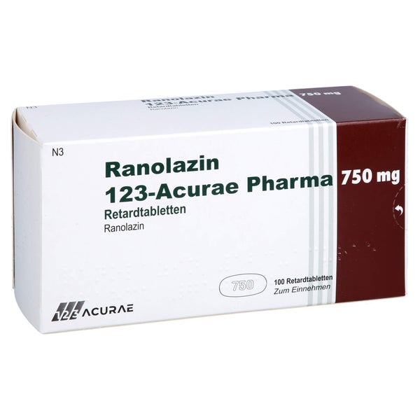 Ranolazin 123-acurae Pharma 750 mg Retar 100 St