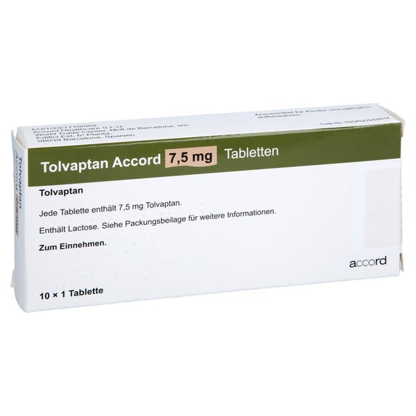 Tolvaptan Accord 7,5 mg Tabletten 10X1 St