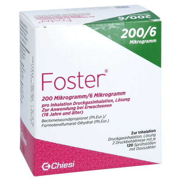 Foster 200/6 µg 120 Hub Dosieraerosol 2 St