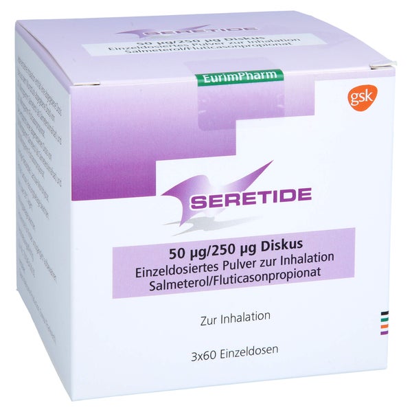 Seretide 50 µg/250 µg Diskus Einzeld.Inh 3X60 St