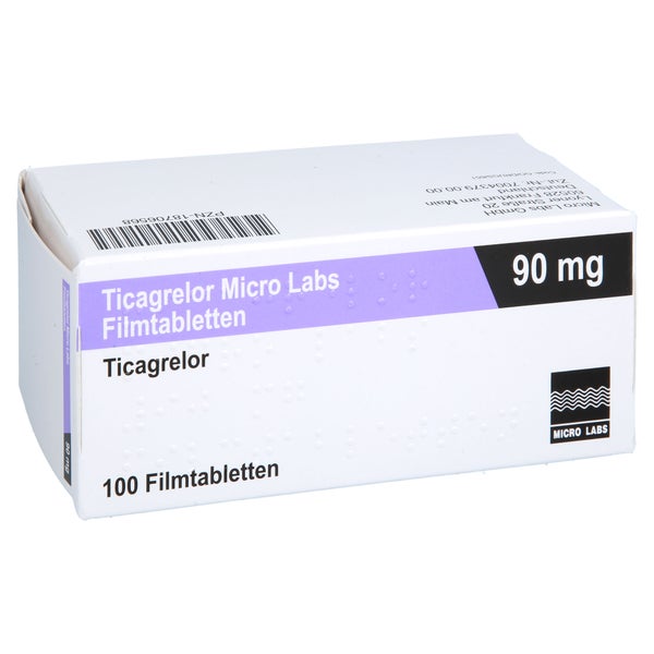 Ticagrelor Micro Labs 90 Mg Filmtabletten 100 St