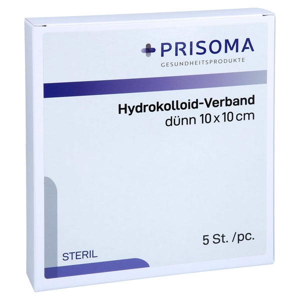 Hydrokolloid-verband dünn 10x10 cm 5 St