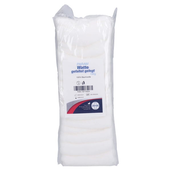 Watte Gefaltet Gelegt 100% Baumwolle 100 g