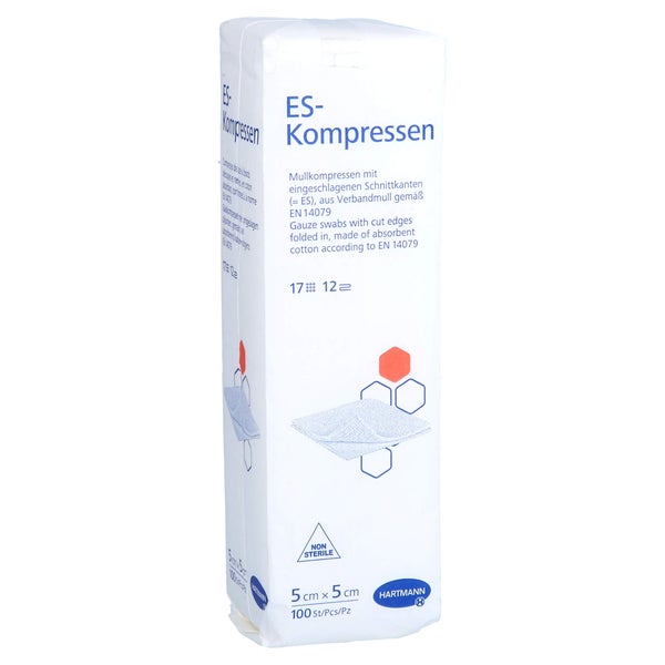 Es-kompressen Unsteril 5x5 cm 12fach 100 St