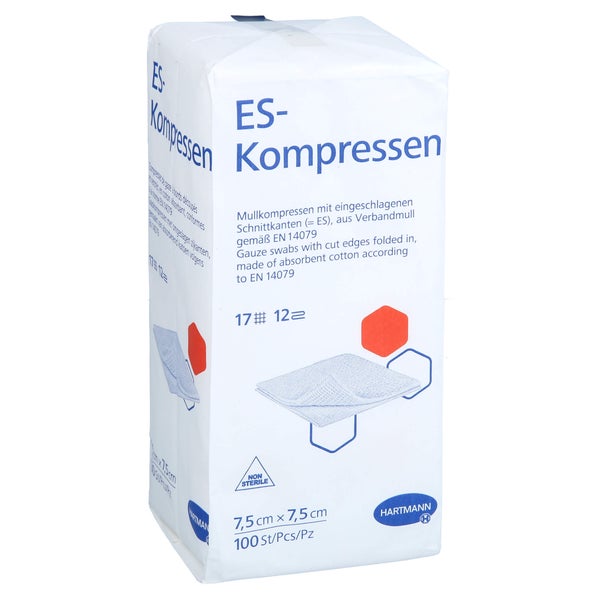 Es-kompressen Unsteril 7,5x7,5 Cm 12fach 100 St