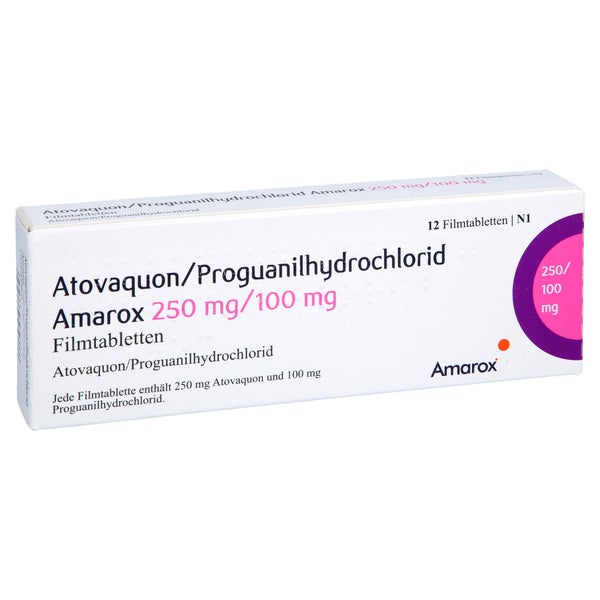 Atovaquon/proguanil-hcl Amarox 250 mg/10 12 St