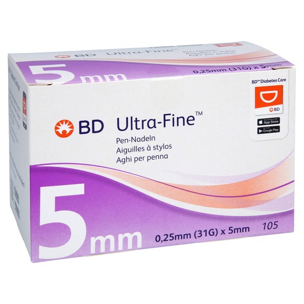 BD Ultra-fine Pen-nadeln 5 mm 31 G 0,25 105 St