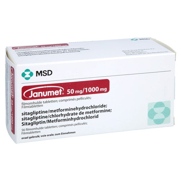 Janumet 50 Mg/1000 mg Filmtabletten 56 St