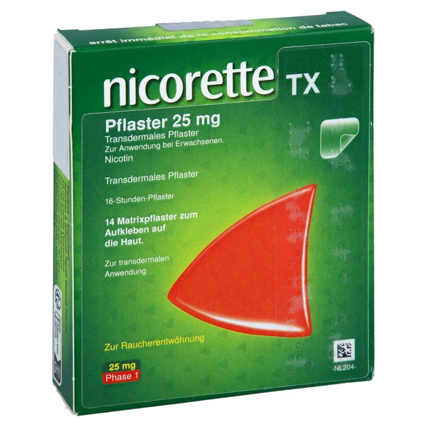 Nicorette TX Pflaster 25 mg Reimport - Reimport 14 St