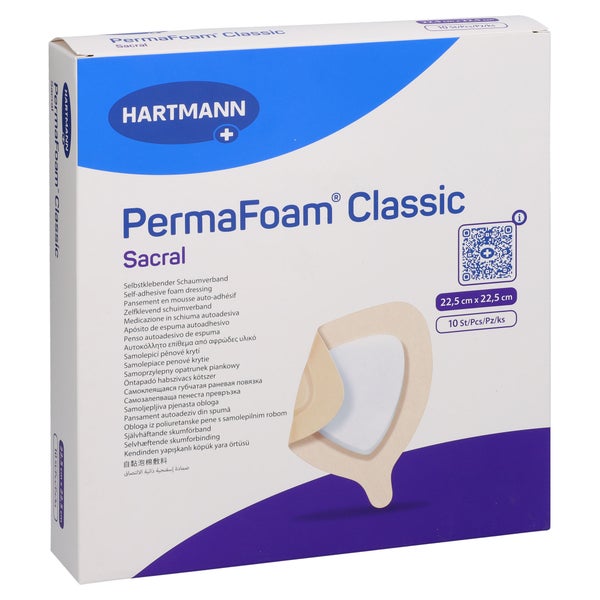 Permafoam Classic Sacral Schaumverband 22,5x22,5cm 10 St