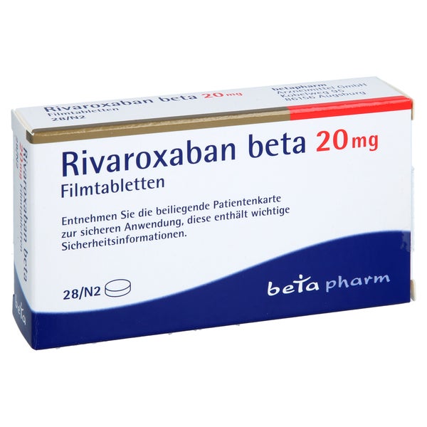 Rivaroxaban Beta 20 Mg Filmtabletten 28 St