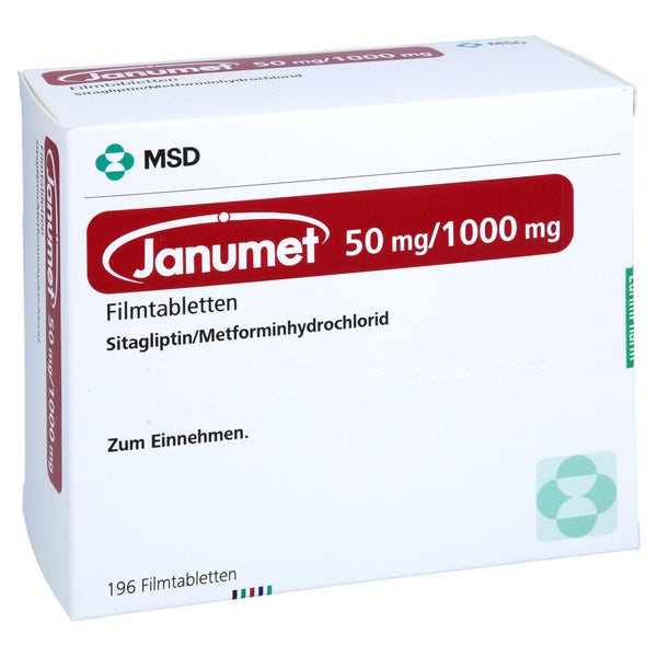 Janumet 50 Mg/1000 mg Filmtabletten 196 St