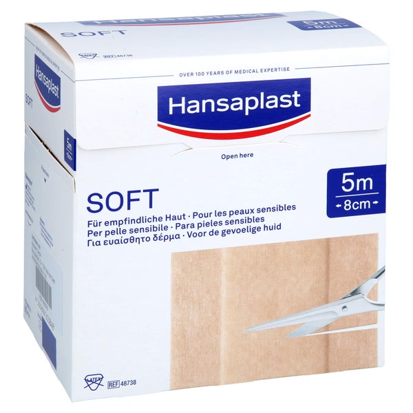 Hansaplast Soft Pflaster 8 cmx5 m Rolle 1 St
