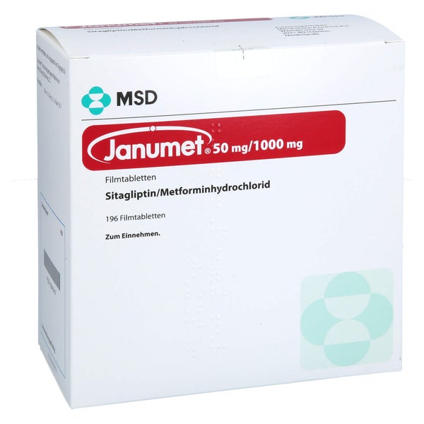 Janumet 50 Mg/1000 mg Filmtabletten 196 St