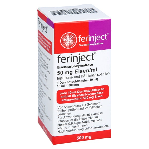Ferinject 50 Mg Eisen/ml Inj.-/inf.-dispers.500mg 1X10 ml