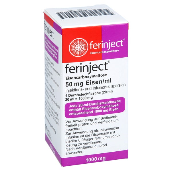 Ferinject 50 Mg Eisen/ml Inj.-/inf.-dispers.1000mg 1X20 ml
