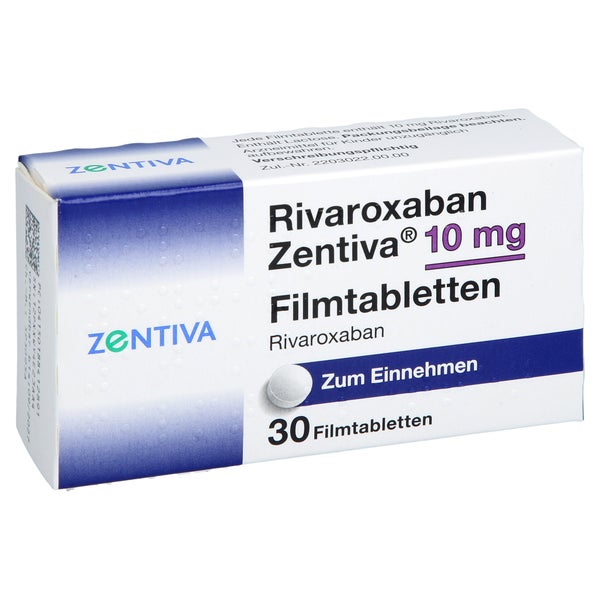 Rivaroxaban Zentiva 10 Mg Filmtabletten 30 St