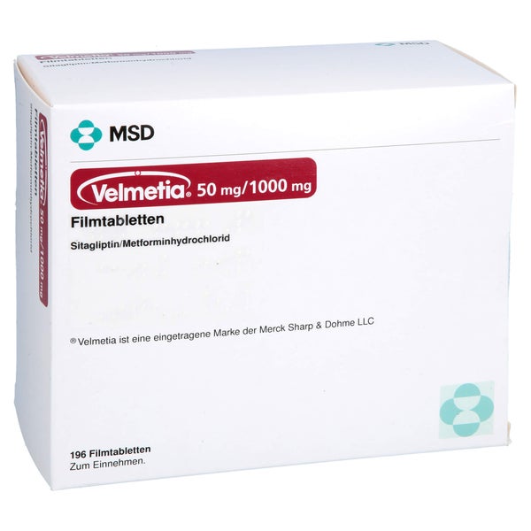 Velmetia 50 Mg/1000 mg Filmtabletten 196 St