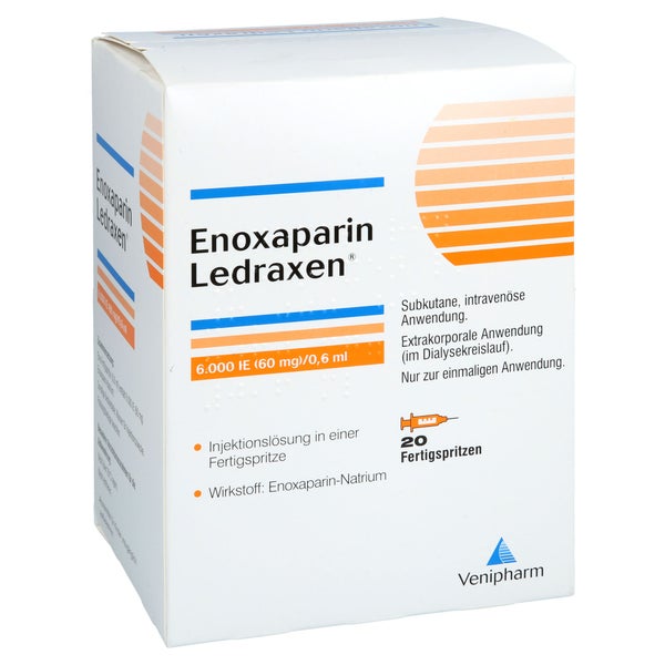 Enoxaparin Ledraxen 6.000 I.e. 60mg/0,6ml Ife O.s. 20 St