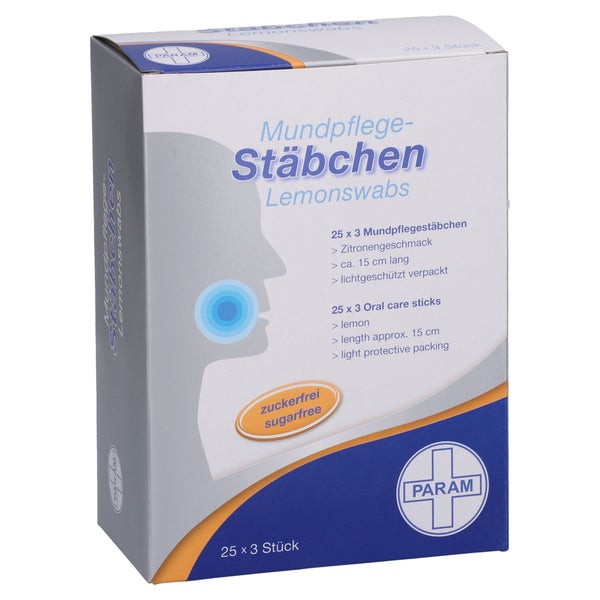 Lemon Swabs Mundpflegestäbchen Zitrone 25X3 St