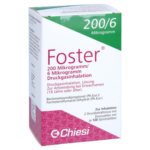 Foster 200/6 µg 120 Hub Dosieraerosol 2 St