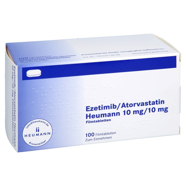 Ezetimib/atorvastatin Heumann 10 Mg/10 Mg Filmtab. 100 St