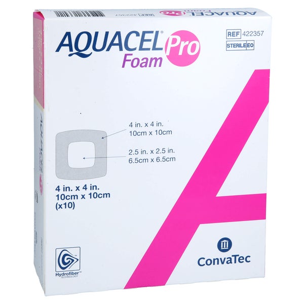 Aquacel Foam Pro 10x10 cm Hydrofiber Sch 10 St