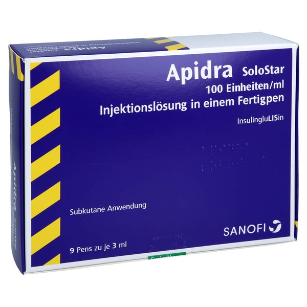 Apidra 100 E/ml SoloStar Inj.-Lsg.i.e.Fe 9X3 ml