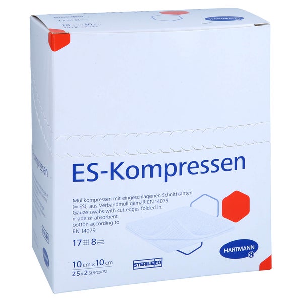 Es-kompressen Steril 10x10 Cm 8fach 25X2 St