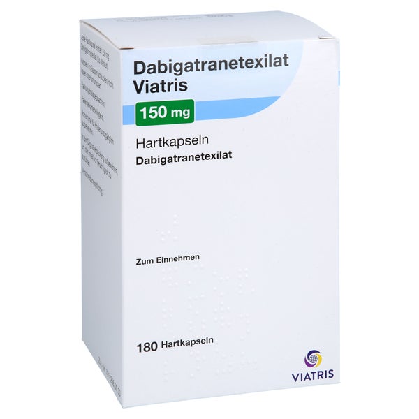 Dabigatranetexilat Viatris 150 Mg Hartkapseln 180 St