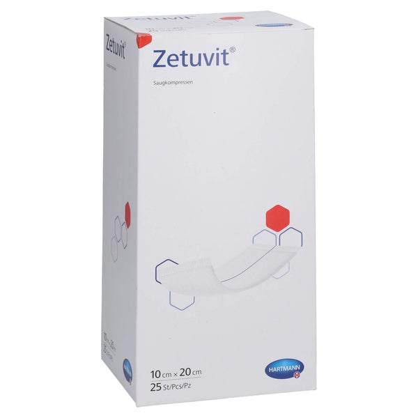 Zetuvit Saugkompressen Steril 10x20 Cm 25 St