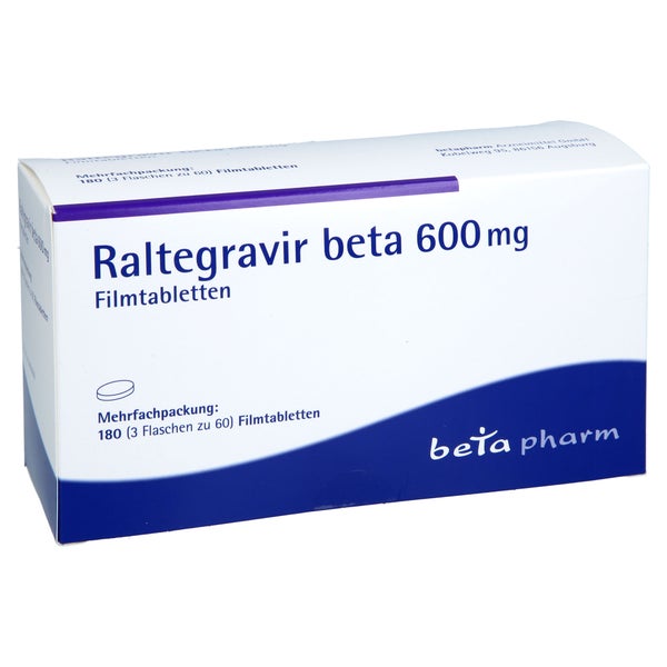 Raltegravir Beta 600 Mg Filmtabletten 180 St