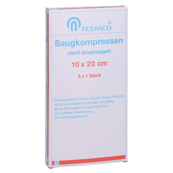 Saugkompressen Steril Fesmed 10x20 Cm 5X1 St