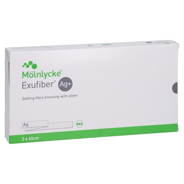 Exufiber Ag+ 2x45 cm gelbild.Faserverb.m 5 St