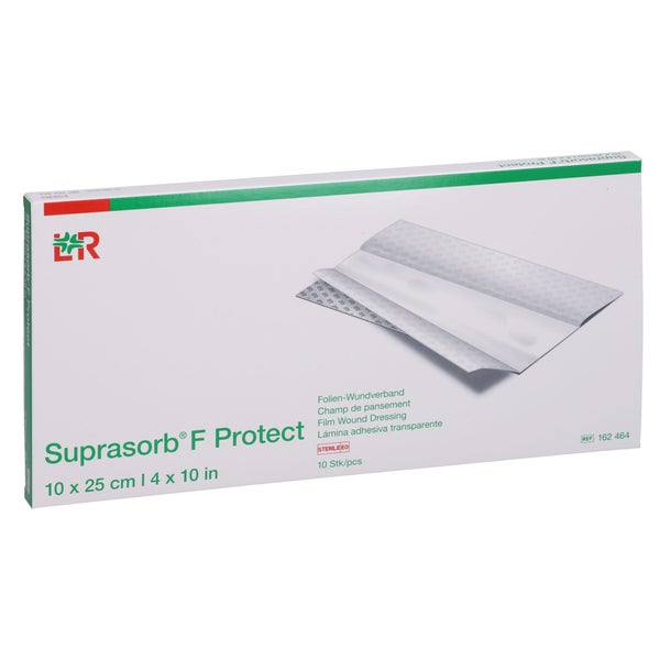 Suprasorb F Protect Folien-wundverb.10x25 Cm Ste. 10 St