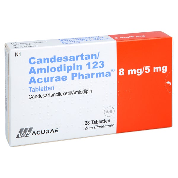 Candesartan/amlodipin 123 Acurae Pharma 8 Mg/5 Mg 28 St
