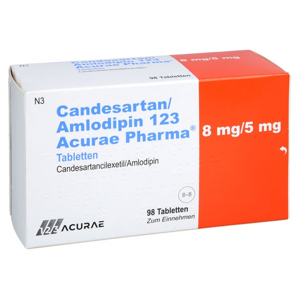 Candesartan/amlodipin 123 Acurae Pharma 8 Mg/5 Mg 98 St
