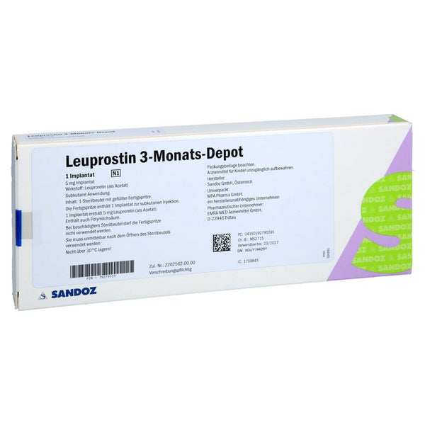 Leuprostin 5 Mg 3-monats-depot Implant.i.e.f.-spr. 1 St