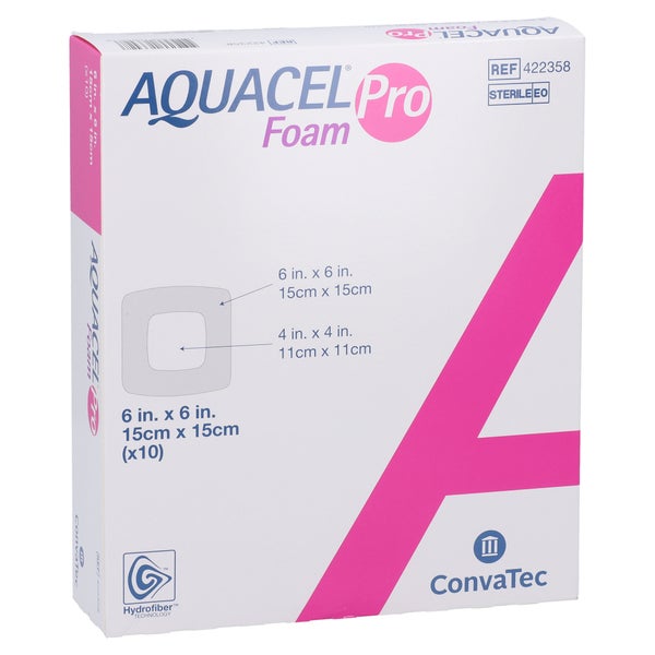 Aquacel Foam Pro 15x15 Cm Hydrofiber Schaumverband 10 St