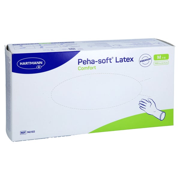 Peha-soft Latex Comfort Unt.hands.unsteril Pf M 100 St