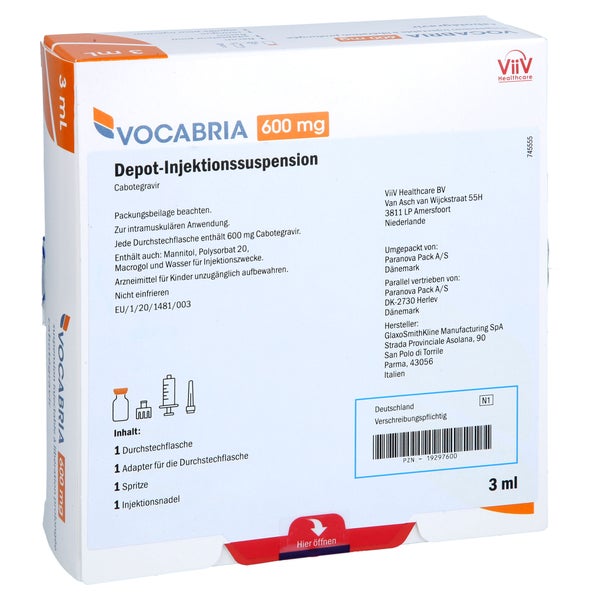 Vocabria 600 Mg Depot-injektionssuspension 1X3 ml
