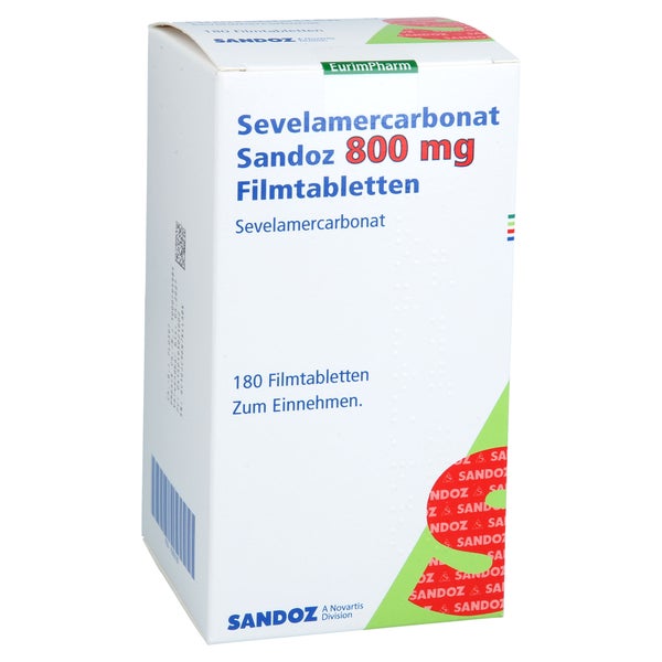 Sevelamercarbonat Sandoz 800 Mg Filmtabletten 180 St