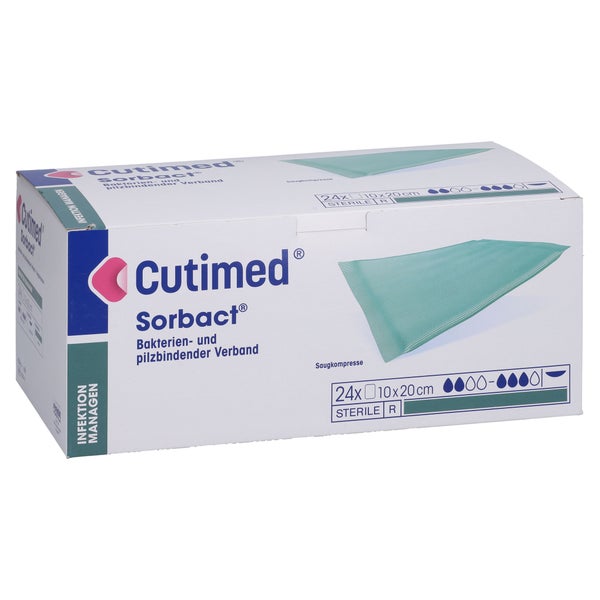 Cutimed Sorbact Saugkompressen 10x20 Cm 24 St