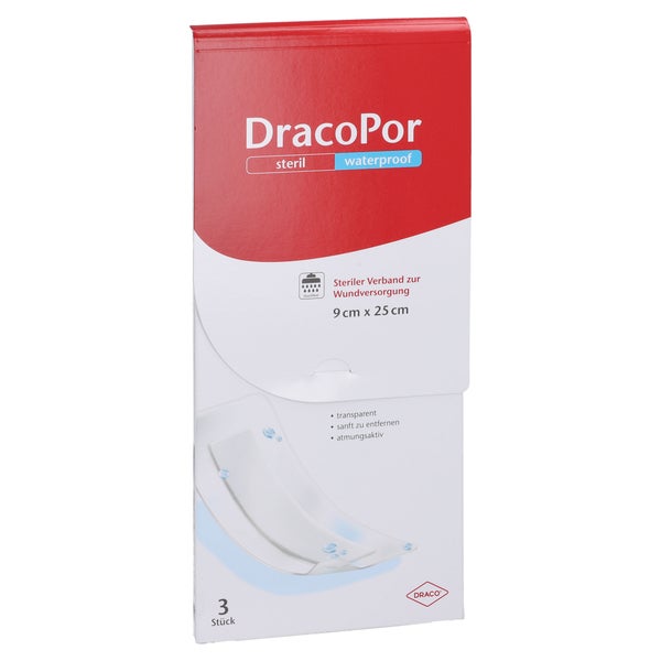 Dracopor Waterproof Wundverband 9x25 Cm Steril 3 St