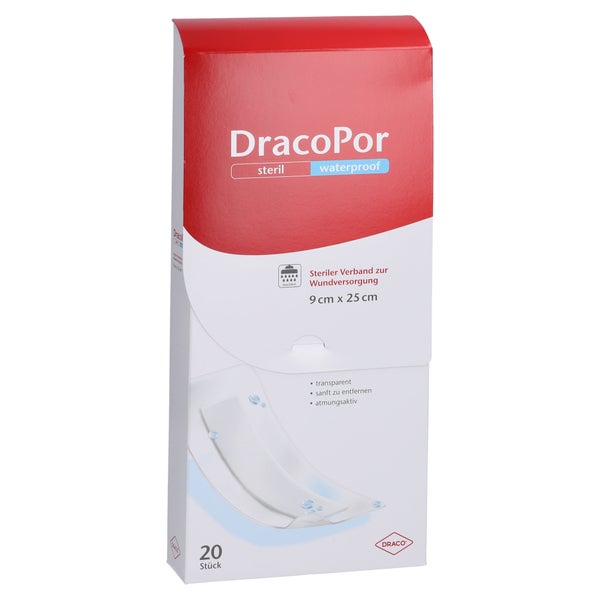 Dracopor Waterproof Wundverband 9x25 Cm Steril 20 St